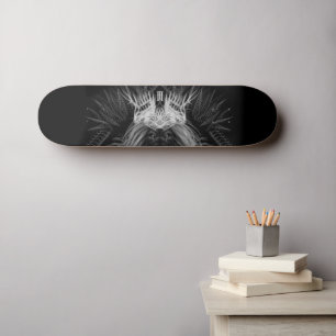 Skateboard Lion avec monogramme de couronne noir