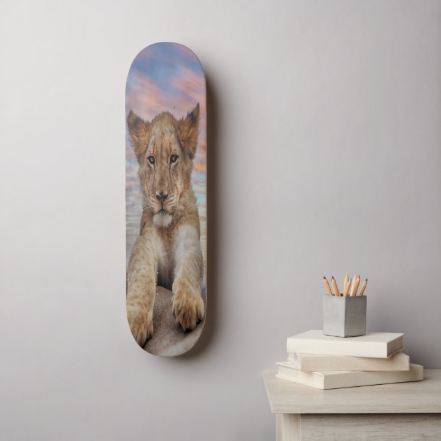 Skateboard LION CUB SUNSET (Wandkunst)