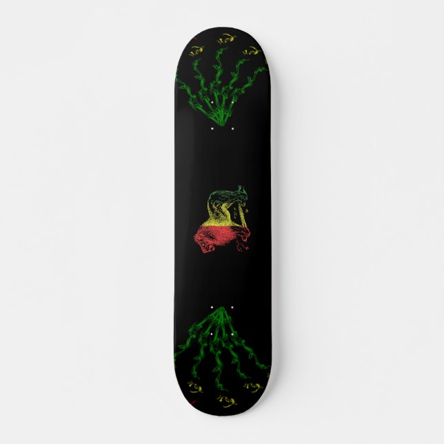 Skateboard Lion de Rasta (Devant)