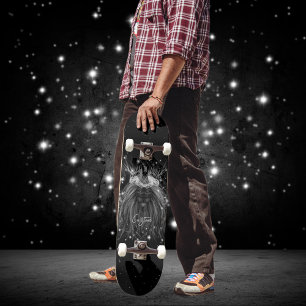 Skateboard Lion Starlight avec monogramme Couronne noir