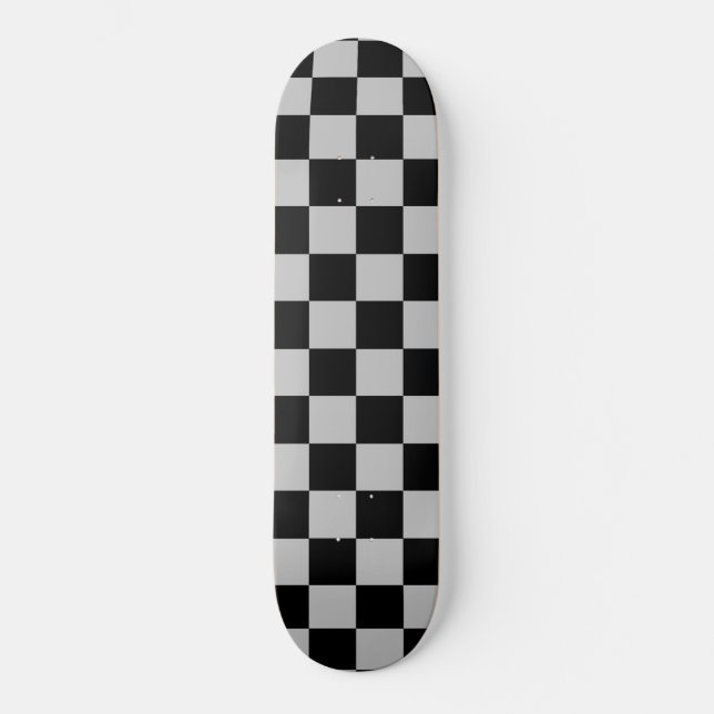 Skateboard Lit noir et gris coché (Recto)