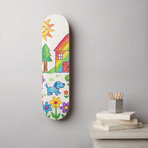 Skateboard L'oeuvre d'art de votre enfant unique et personnal