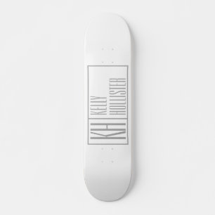 Skateboard Logo Moderne Grey Initiales & Nom