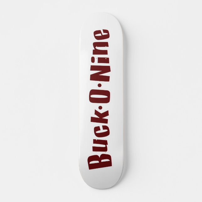 Skateboard Logo rouge et blanc de planche à roulettes de (Devant)