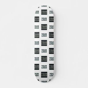 Skateboard Logo simple à répétition 2 Blanc
