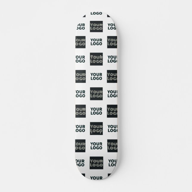 Skateboard Logo simple à répétition 2 | Blanc (Devant)
