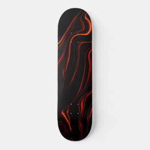 Skateboard Longue trace rouge sur l'arrière - plan noir
