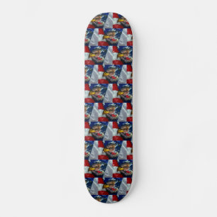 Skateboard Loup d'aigle patriotique américain