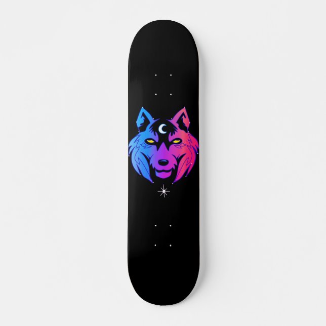 Skateboard Loup spatial (Devant)
