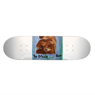 Skateboard L'ours gris, panneau de patin d'ours