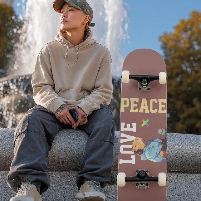 Skateboard LOVE × CAPYBARA - Custom (Trucks and wheels are customization options and are not included in the price.)