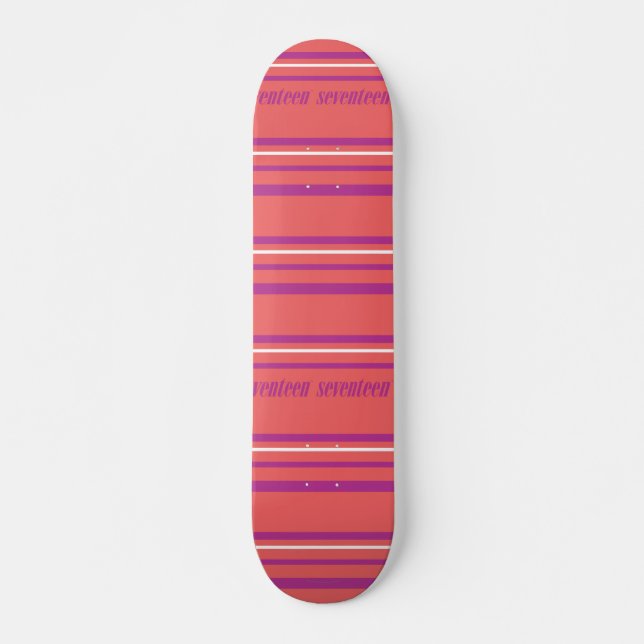 Skateboard Lt mince Pink de rayures (Devant)