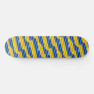 Skateboard L'Ukraine bleue et jaune inspire la paix anti-guer