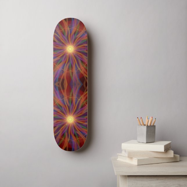 Skateboard Luminance Hoverwheels – Édition Mouvement Radiante (Art mural)