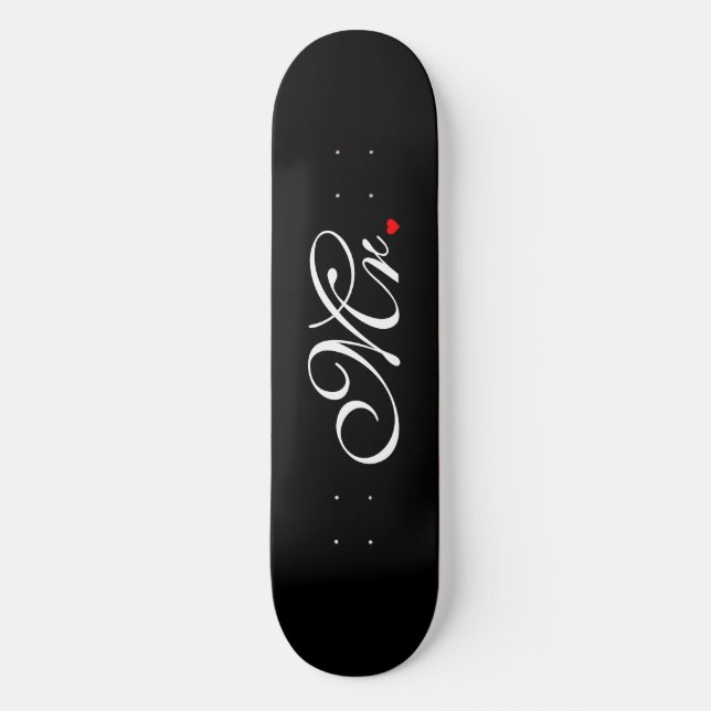 Skateboard M. Mari A Groom Ses Hers Nouvelles Mauvaises Maiso (Recto)