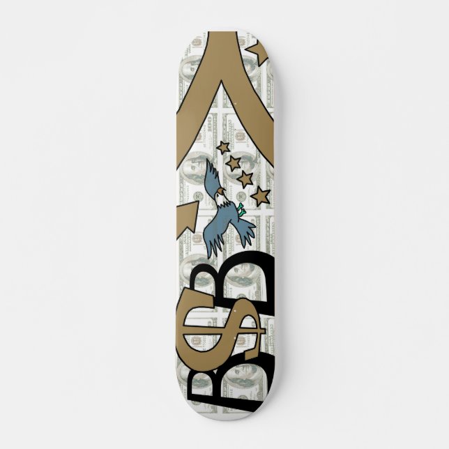 Skateboard Machine de papier/brun/gris (Devant)