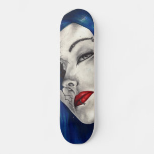 Skateboard Magnifiquement Broken Goth Girl Horror Imaginaire 