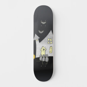 Skateboard Maison d'Halloween, Chats noirs, Chats, Chauves-so