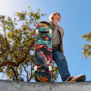 Skateboard Majesté du Dragon Oriental Moderne
