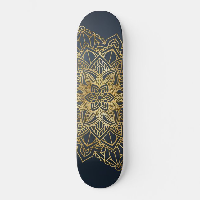 Skateboard Mandala d'or (Recto)