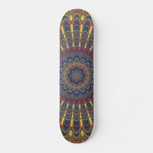 Skateboard Mandala ovale de Bohème (Recto)