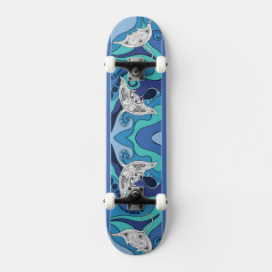Skateboard Manta Rays in Paradise