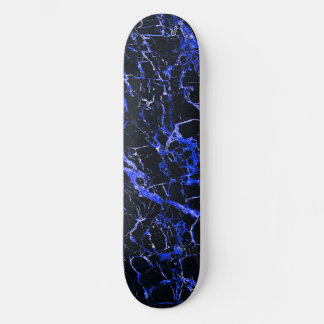 Skateboard Marbre bleu et noir,