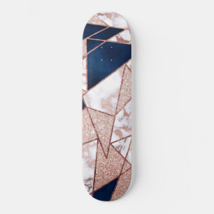 Skateboard Marbre géométrique de la Parties scintillant Ros