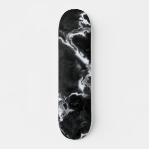 Skateboard Marbre noir classique gris blanc personnaliser diy
