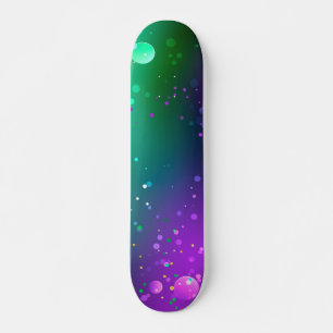 Skateboard Mardi Gras Festive Purple Background