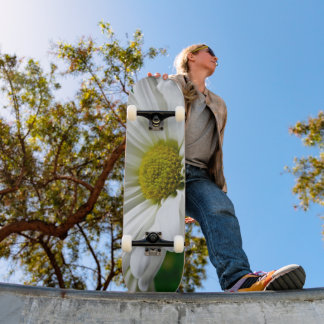 Skateboard Marguerite blanche