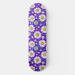 Skateboard Marguerites et Feuilles