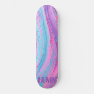 Skateboard MARQUE RONIN CALIFORNIA Rose lisse Whiteout