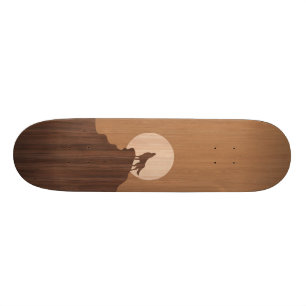 Skateboard Marqueterie de loup