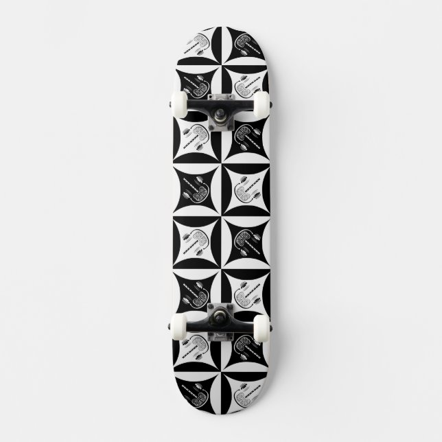 Skateboard Matière grise dans le trou dans la porte de la gra (Recto)