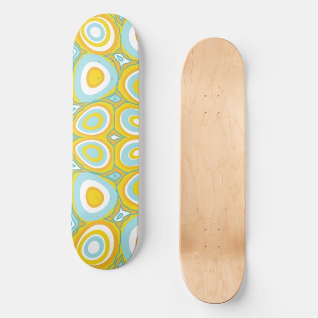 Skateboard Maz Oeufs psychédéliques - Oeufs de canard Bleu Bl (Recto)