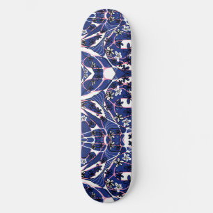 Skateboard Mazipoodé Maximaliste Floral Neuro Art bleu rose