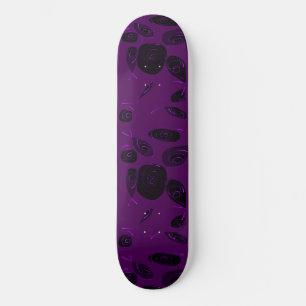 Skateboard Mazipoodles Roses de poisson violet noir