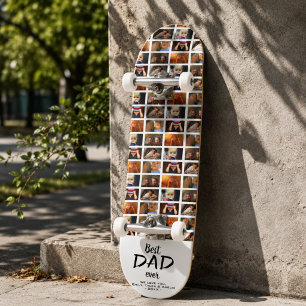 Skateboard Meilleur papa 6 Photo Collage Famille Photo Motif