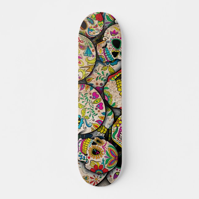 Skateboard Meilleure vente Motif crâne sucre (Devant)