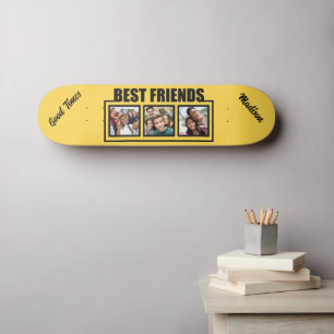 Skateboard Meilleurs amis nom, photos et couleur personnalisé