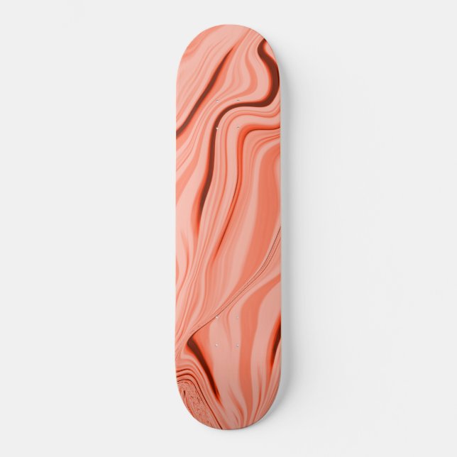 Skateboard Mélangez la pêche, saumon, corail clair et rose (Recto)