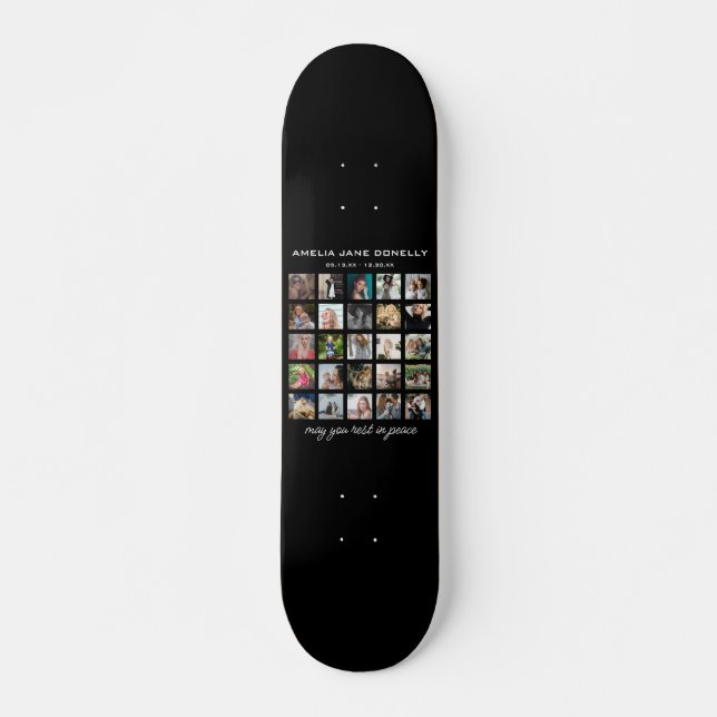 Skateboard Mémorial du collage photo moderne 25 (Devant)