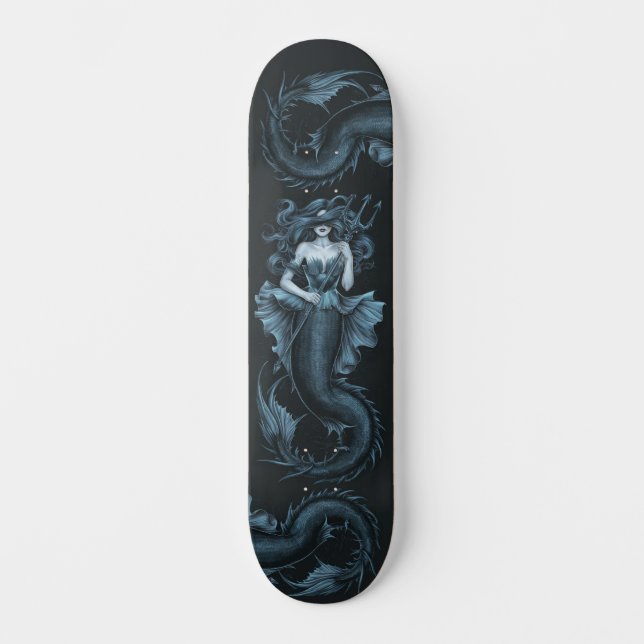 Skateboard Menace de la sirène gothique (Recto)