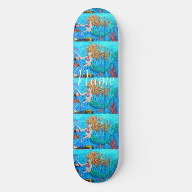 Skateboard Mermaid sous-marin séché Thunder_Cove (Recto)