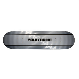 Skateboard Métal brillant argenté 4 d'acier inoxydable