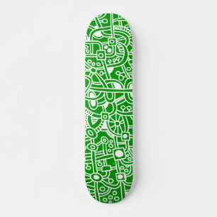 Skateboard Metropolis I - Blanc sur vert