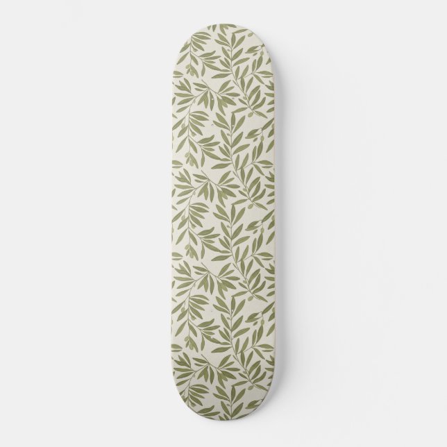 Skateboard Minimal Olive Branch Pattern (Recto)