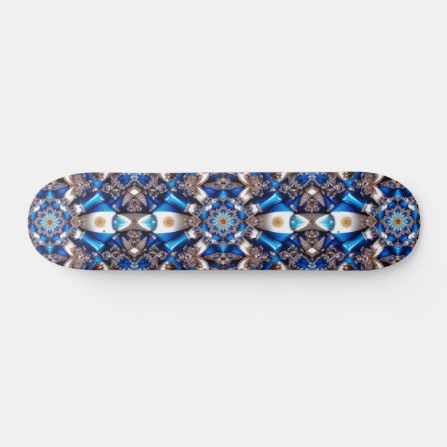 Skateboard mit argentinischem Farbdesign (Horizontal)