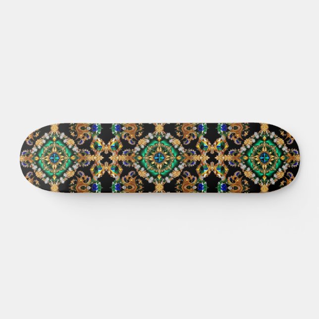 Skateboard mit brasilianischem Farbdesign (Horizontal)